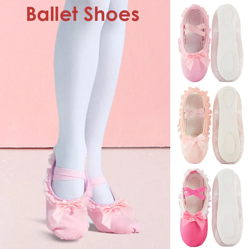 

Girl Kids Ballet Shoes Professional Soft Sole Dance Slippers Female Ballet Yoga Gym Dance Shoes Ballerina Gymnastics Princess