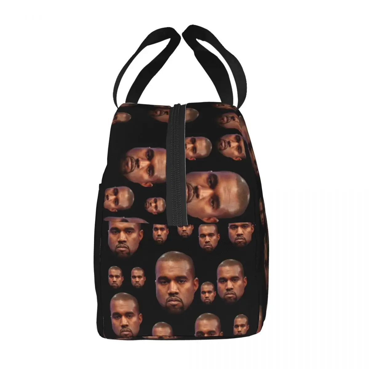 Custom Funny Kanye West Collage Meme Thermal Insulated Lunch Bags Women Resuable Lunch Tote for Outdoor Picnic Food Bento Box