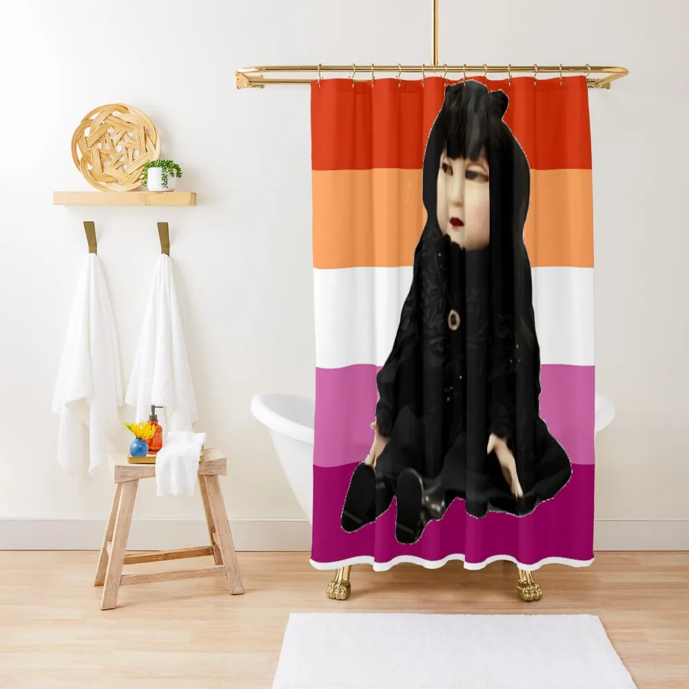 Nadja Doll Lesbian Flag Shower Curtain Anime Shower Bathroom Decor Shower For Bathroom Curtain