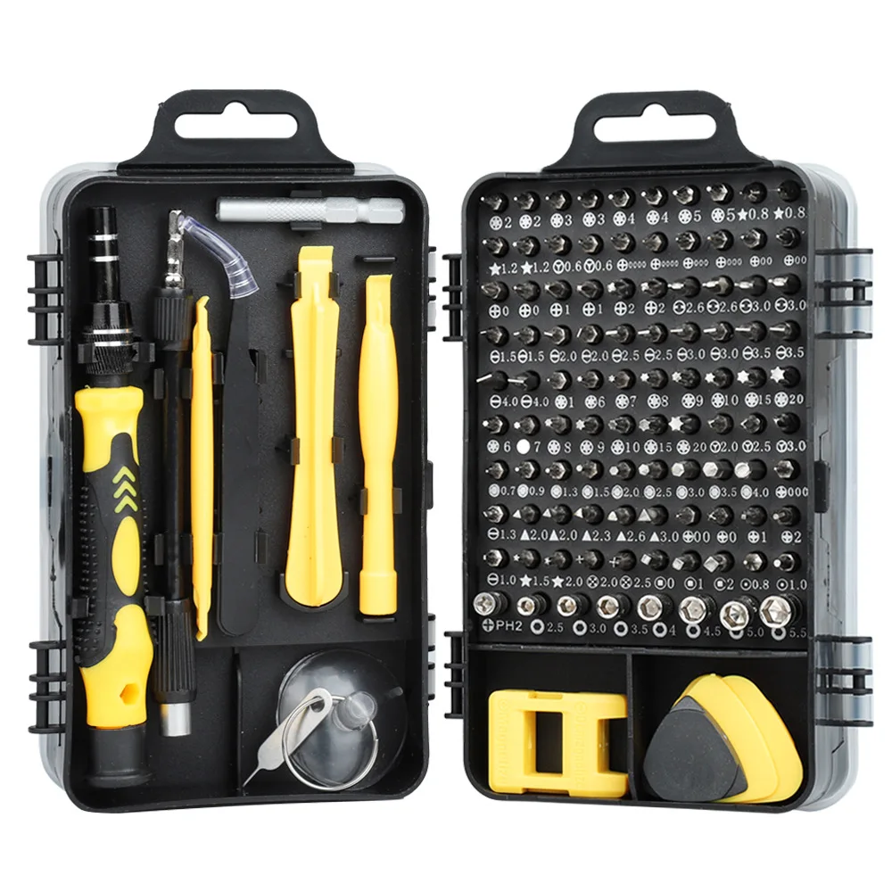 Precision Screwdriver Set, Magnetic Mini Screw Nuts Bits, WEEKS Multifunction Household Repair Tools Kit, 115 in 1 Set