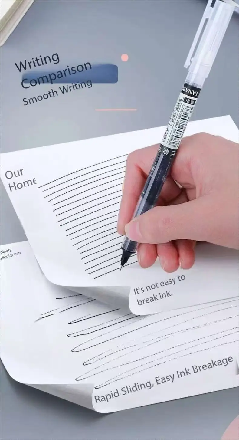 

10 high-quality syringe-type gel pens, 0.5mm straight liquid ballpoint pens, school and office supplies, writing pens