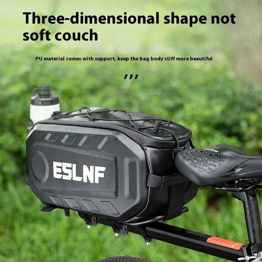 ESLNF Bicycle Trunk Bag Hard Shell Rack Bag Waterproof Large Capacity Multifunctional Travel MTB Road Bike Bicycle Accessories