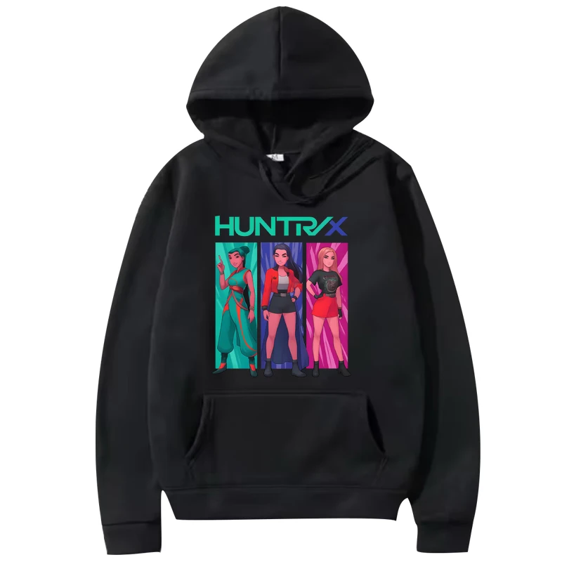 

Huntrix Kpop Demon Hunters Essential hoodie men women vintage Long sleeve Sweatshirt with print Graphics oversized hoodie unisex