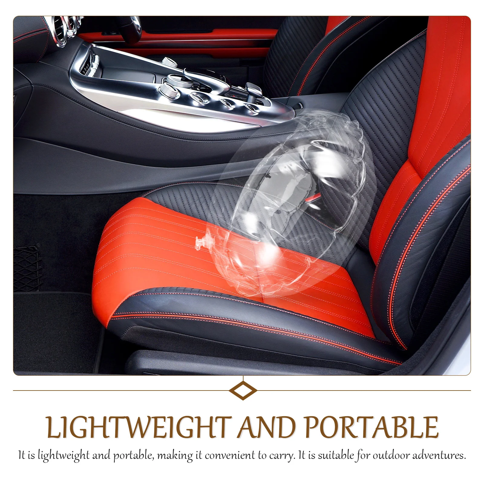 

Transparent Round Inflatable Pillow Lightweight Portable Outdoor Cushion for Camping Travel Office Sofa Car Seat Clear