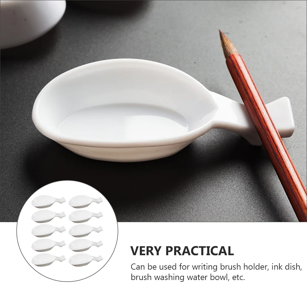 30 PCS Ink Water Writing Cloth Dish Calligraphy Plastic Plate Practical White Multi-purpose Child