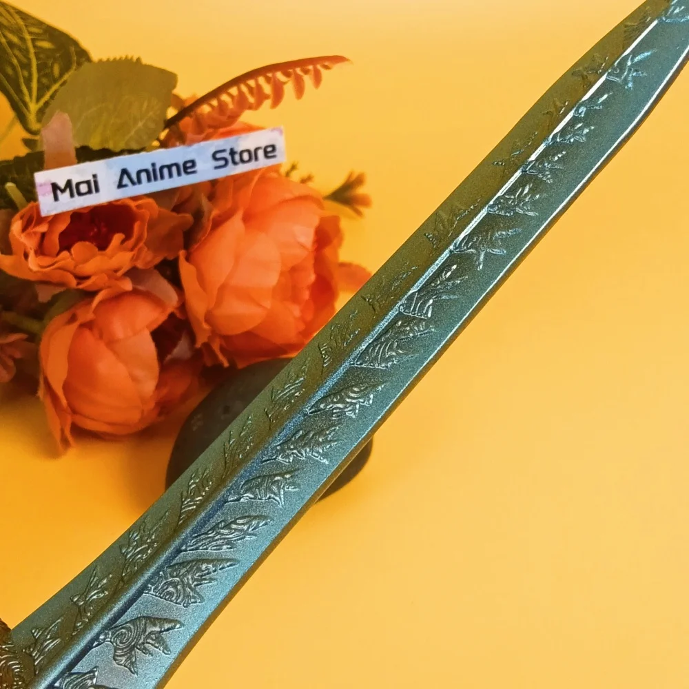 22cm Elden Katana Anime Stalowy Nóż Ninja Samurajski Szabla Realistyczny Rozmiar Metalowy Miecz Księżycowy Lodowy Greatsword Ranni Japońska Katana Zabawka Prezent