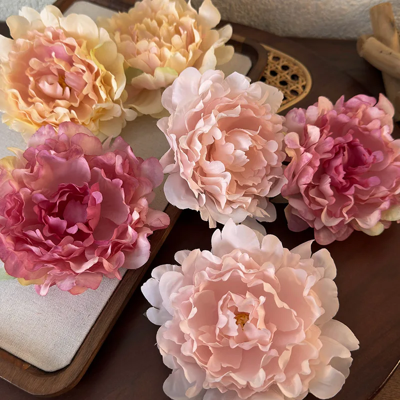 Spring Summer Peony Hair Clip Vintage Floral Side Pin for Back of Head Acetate Hair Claw Women Casual Daily Party Travel Gift