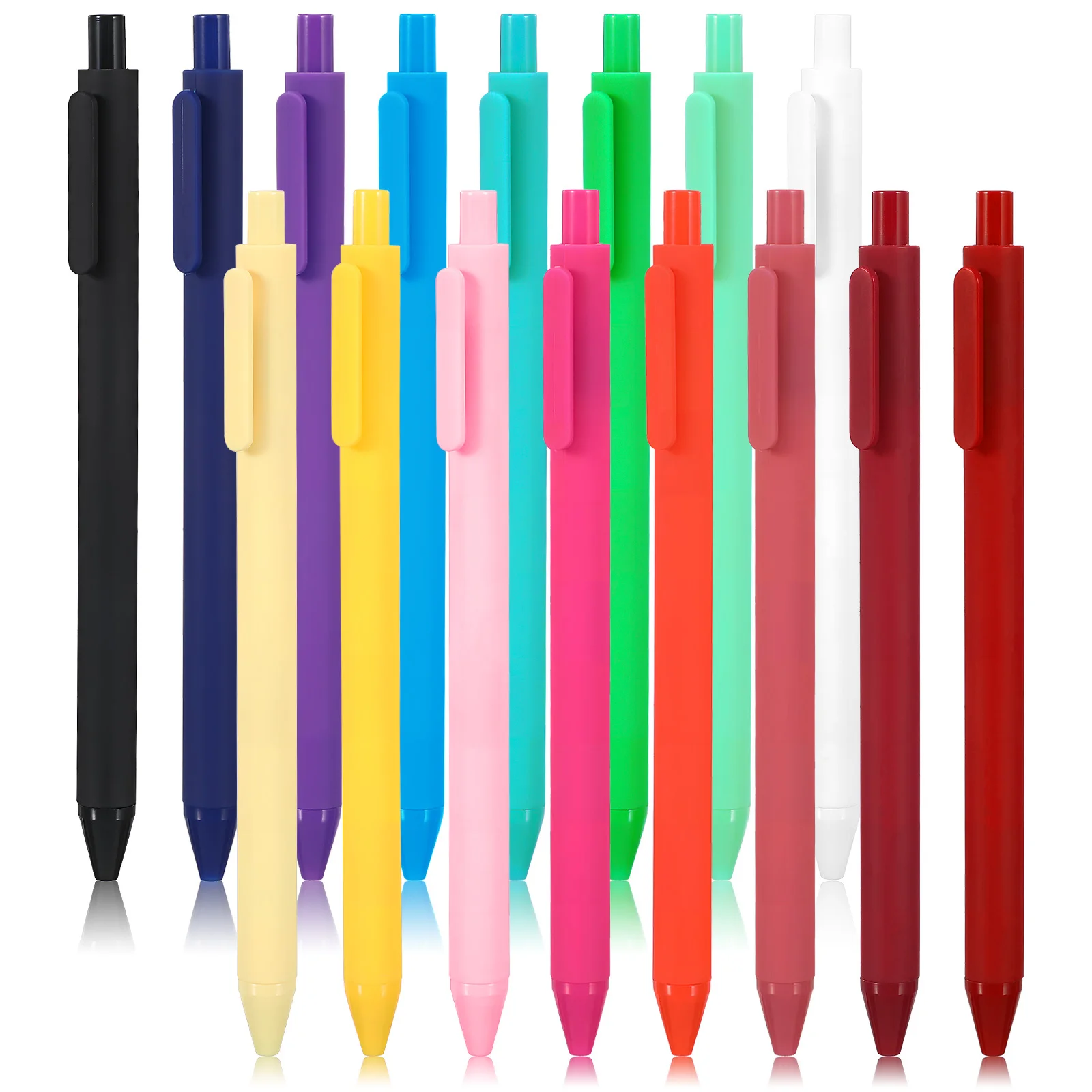 

16 шт., выдвижные гелевые ручки-роллеры для заметок, канцелярские принадлежности, гладкие тонкие принадлежности, ручки для подписи