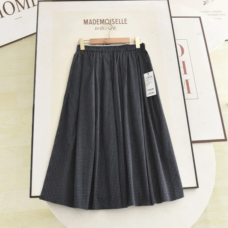 

High Waist A-Line Midi Skirt with Lace Trim Summer 2025 Women's Cheered Skirt Ele Slimming Versatile f-length