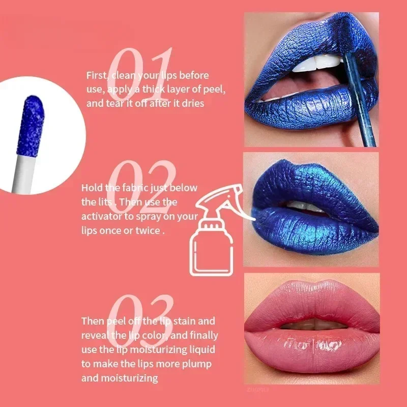 5 Kleur Peel Off Lip Liner Tattoo Lipgloss Waterdichte Langdurige Matte Lip Inkt Lip Tint Sexy Roodbruine Contour Lipliner Make-Up