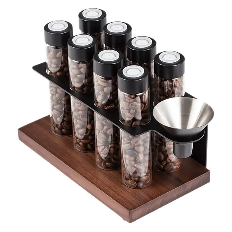 

Solid Wood Base Coffee Bean Storage Can One-way Exhaust Sealed Tea Coffee Portable Container Bottle