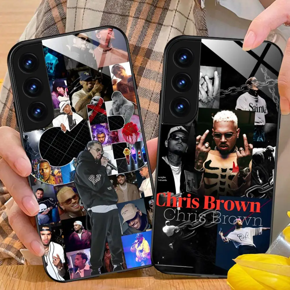 Funda de teléfono móvil Chris Brown para Samsung Galaxy A56 55 54 53 52 51 36 35 34 23 16 15 5G funda de cristal bonita