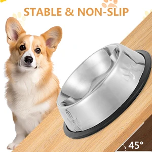 cat bowls stainless steel non slip