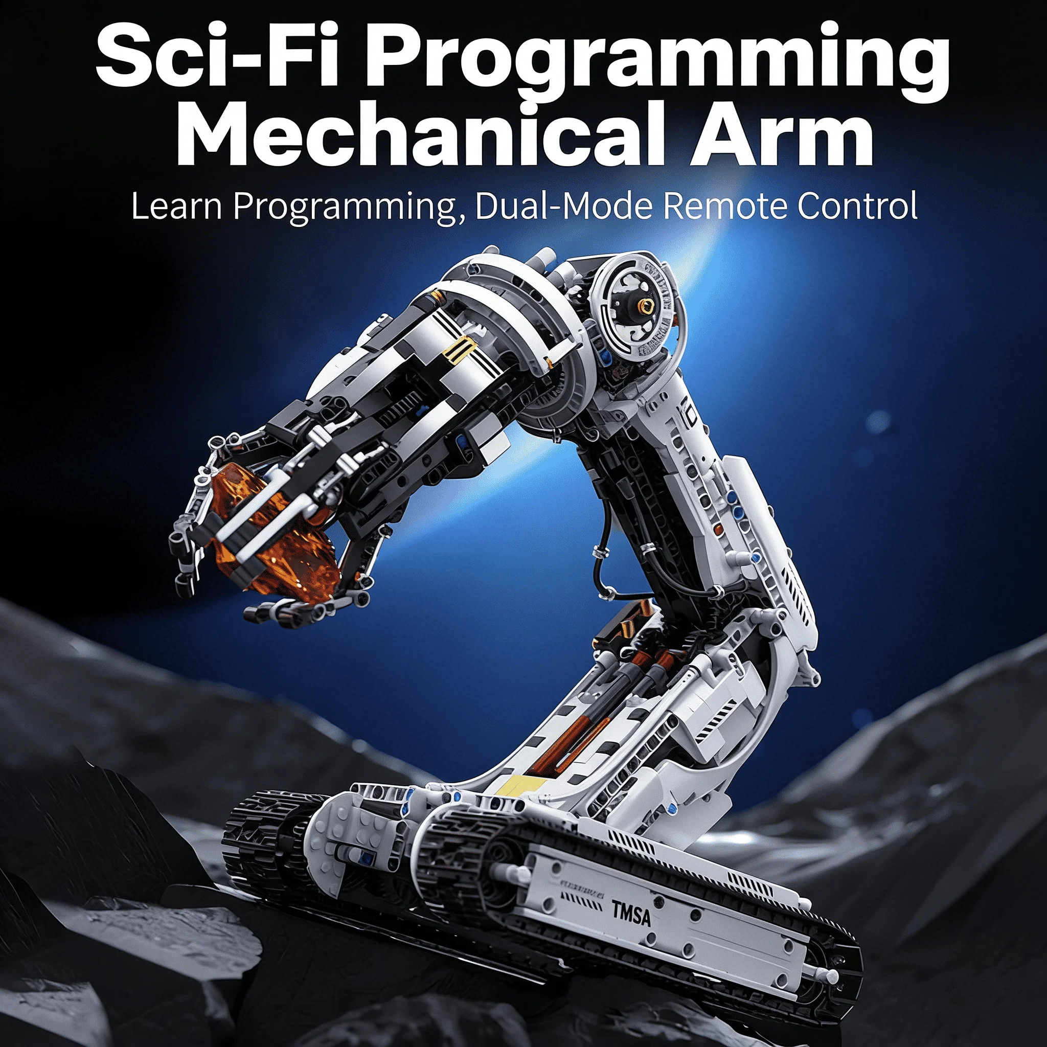 

RC Technical Robotic Building Blocks - MOC City Engineering Vehicle STEM DIY Assembly Model Toy Gift for Kids