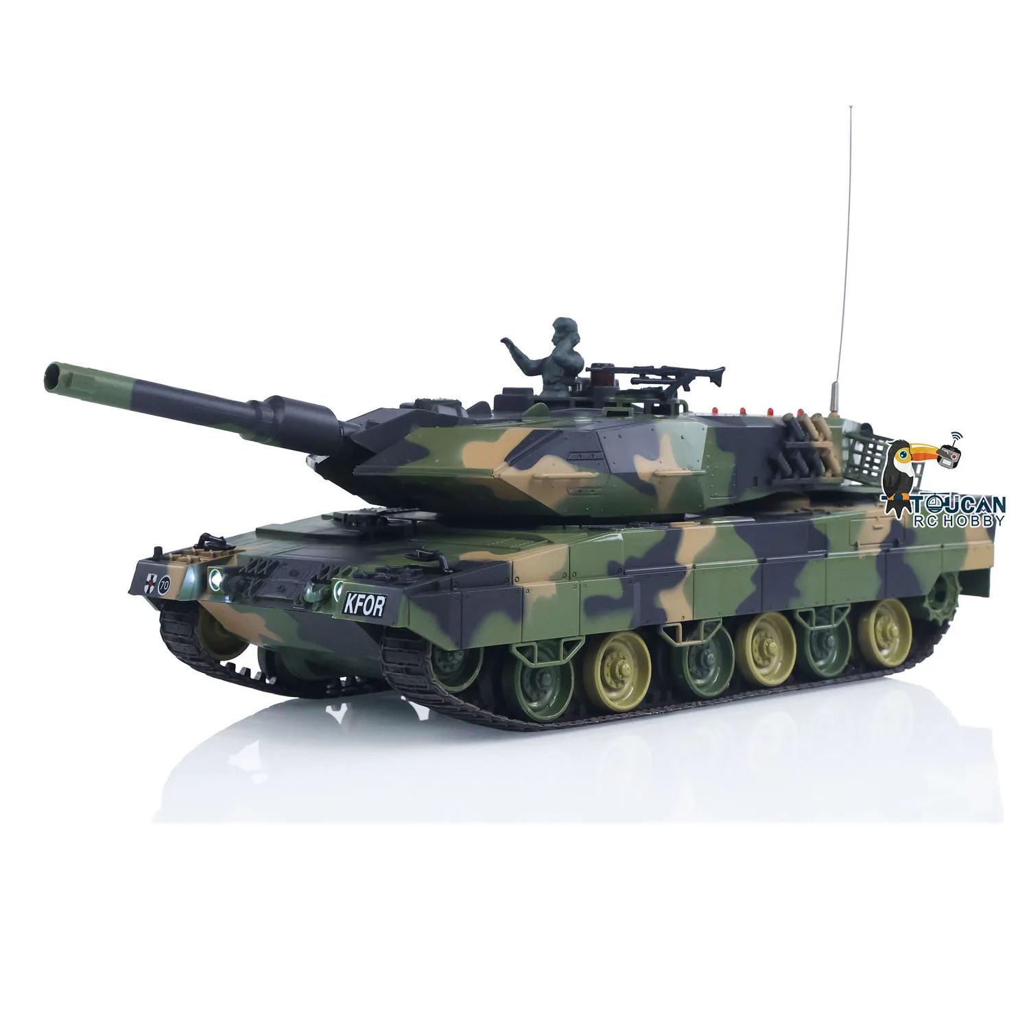 Nieuwe HengLong RC Tank 1/24 3809 2.4GHz Leopard2A5 Afstandsbediening BB Infrarood Battle Tank Model Spray Water Batterij RC Panzer Speelgoed