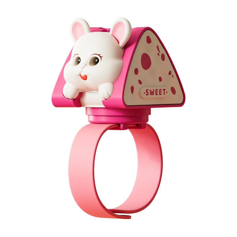 Montre de projection dynamique amusante pour enfants, lapin fromage, jouets émettant de la lumière, clap animal mignon, cercle de dessin animé, cadeaux d'anniversaire, nouveau