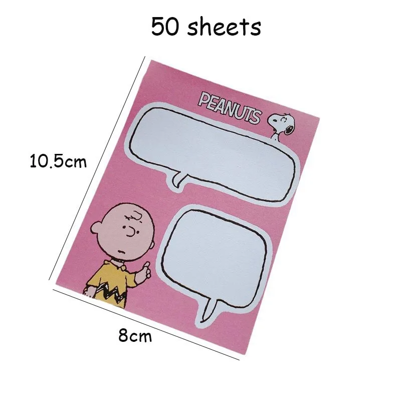 Imagem -05 - Kawaii Snoopy Memo Pad Sticky Note Cão dos Desenhos Animados Notebook Etiqueta de Papelaria Notepad Post Escritório Material Escolar 12 Pcs por Lote