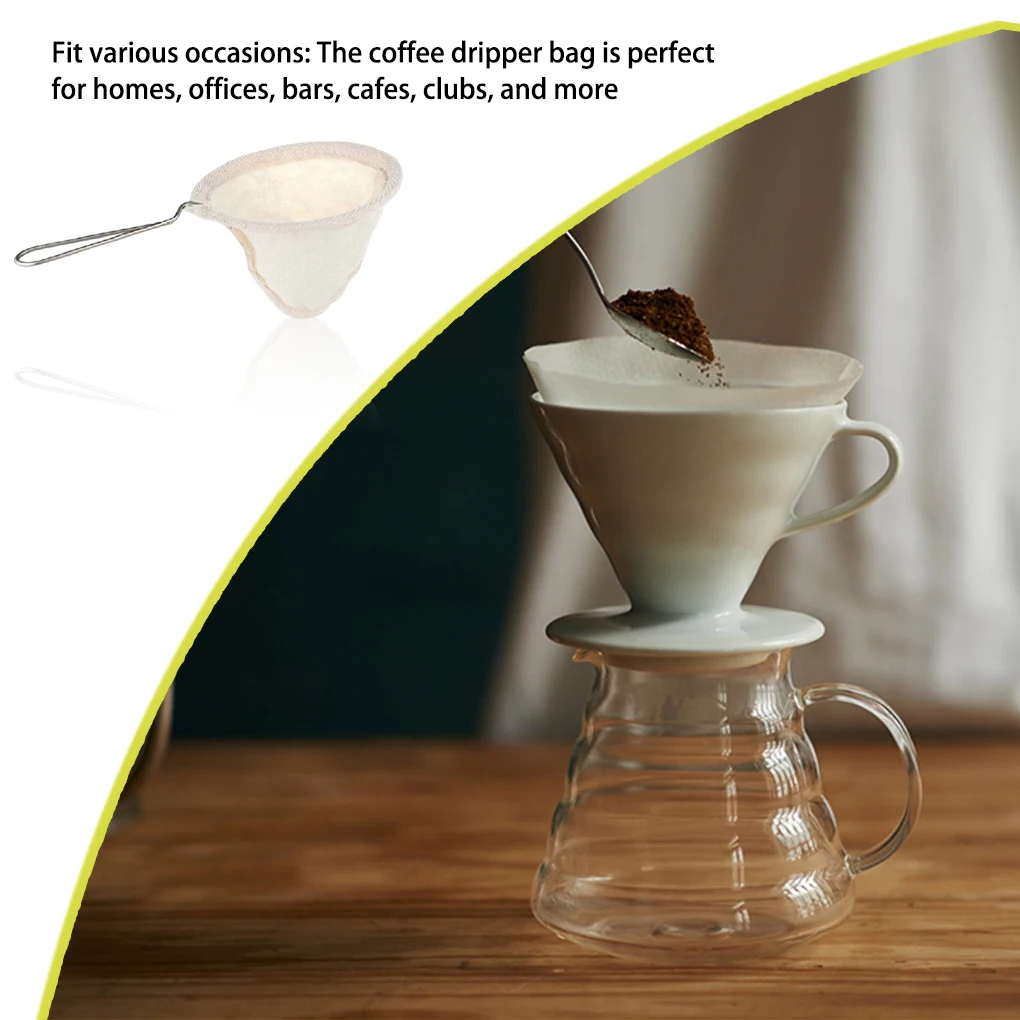 Coffee Flannel Filter Cloth Strainer Portable Storage Dripper Home