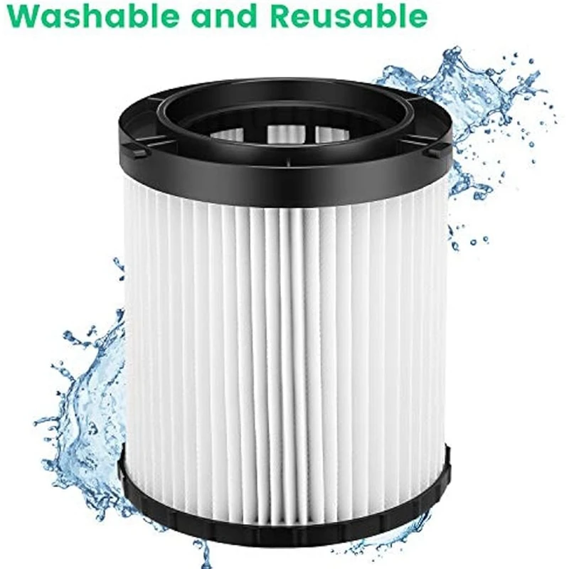 Filtros de repuesto HEPA verdaderos para DEWALT DC500 (DC5001H), piezas de repuesto para aspiradora húmeda/seca inalámbrica/con cable, accesorios, paquete de 2