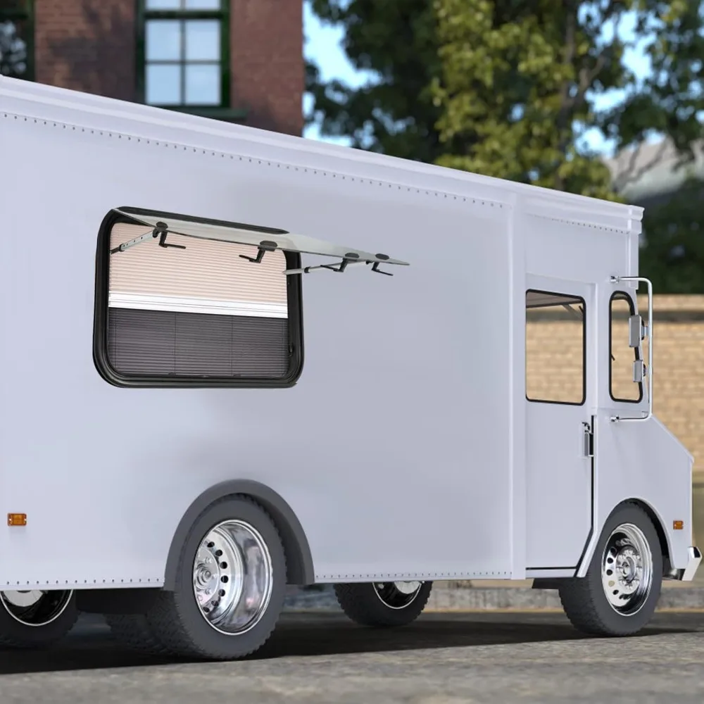 36x22 getint RV-uitgangsraam met nettescherm en sierring voor vervanging van aanhangwagens, vracht en campers