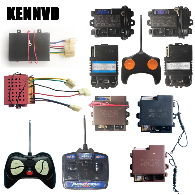 FY-27MHZ R8BJ R8BV R1C 7Pin 8Pin Universal Children Electric Ride on Car Remote Control Receiver Controller Box Unit Motherboard