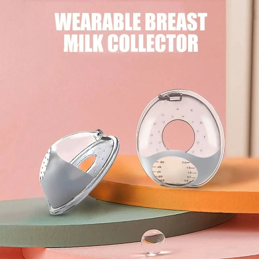 1 Pair Silica Gel Collection Cover Breastmilk Collecter Soft Reusable Nursing Pad Postpartum Suction Nipple Suction Container