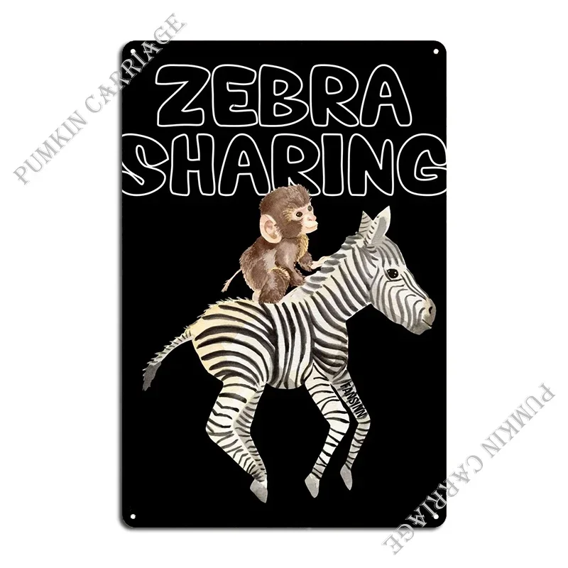 Safari Monkey Zebra Ride T Metal Signs Plates Vintage Garage Customize Tin Sign Poster