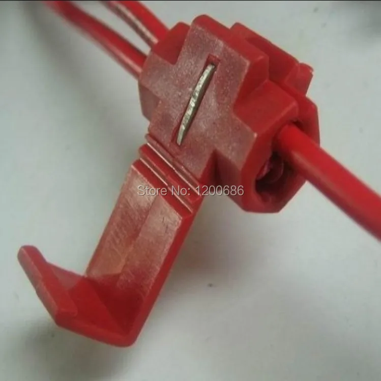 50pcs Red color Scotch Lock Quick Splice 22-18 AWG Wire Connector
