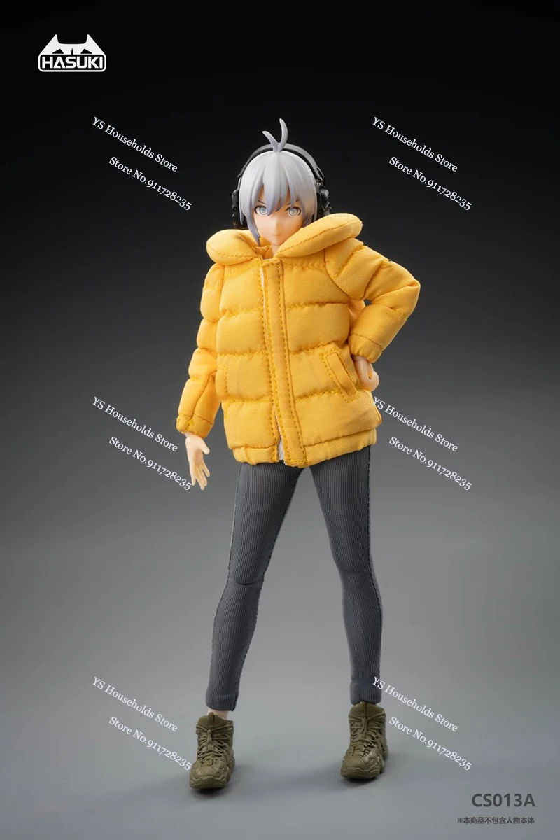 HASUKI CS013 1/12 Scale Mobile Suit Girl Winter Down Jacket Elastic Tight Pants Clothes Set Accessory For 6