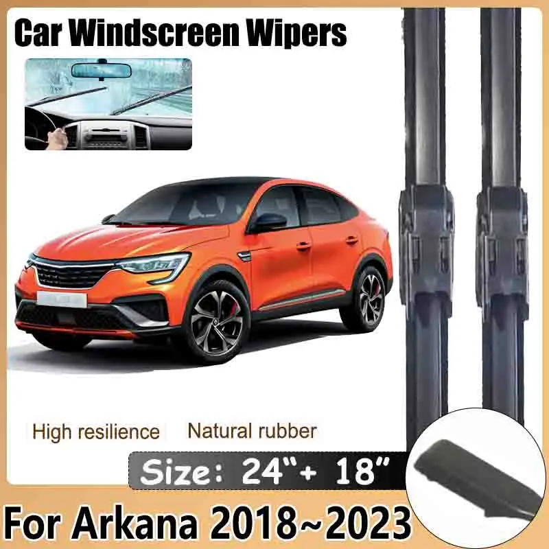 

2x Car Wiper Blades For Renault Arkana 2018 2019 2020 2021~2023 Rubber Strip Wipe Cleaning Brushe Protect Windshield Accessories