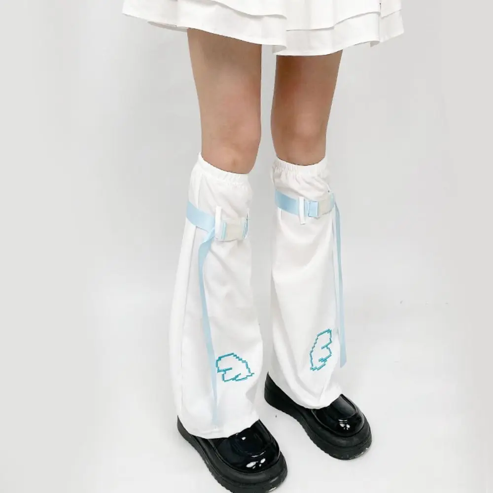 

Fashion Embroidered Winter Leg Warmers Harajuku Y2K Foot Cover Kawaii Lolita JK Long Stockings Streetwear
