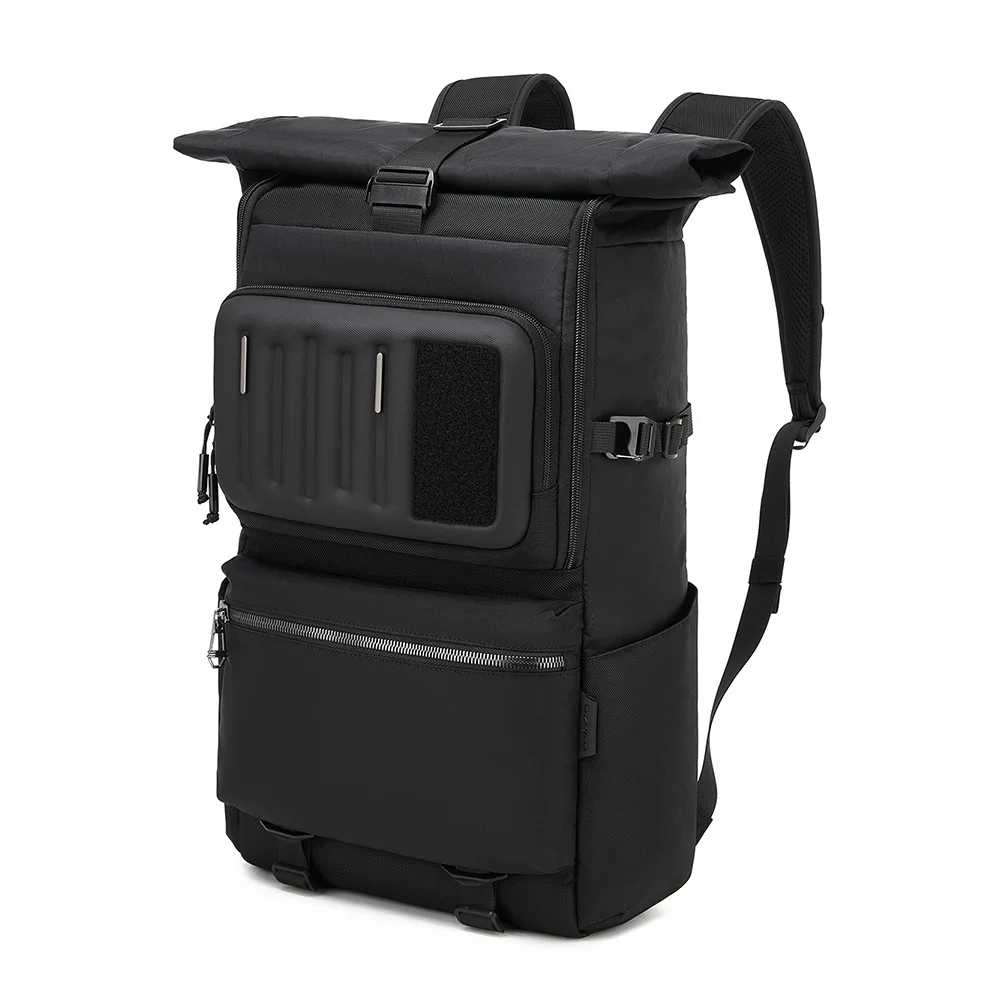 OZUKO Roll Top Backpack for Men, Multi Layer Functional Backpack with Large Opening for Storage, Commuting Travel