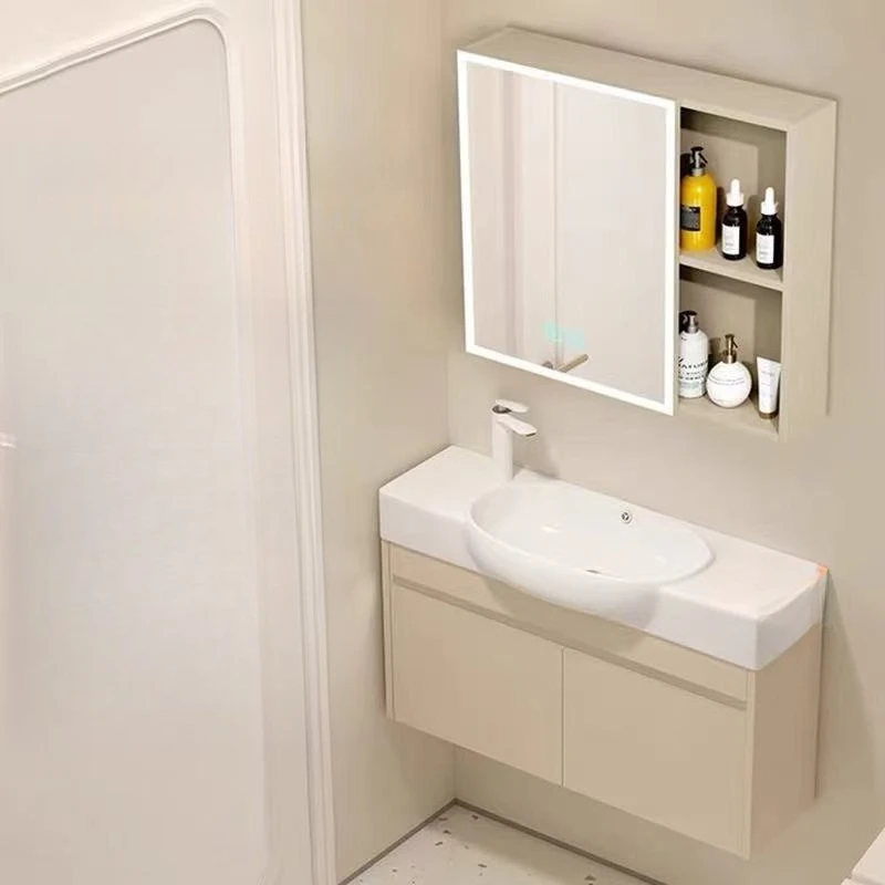 Gabinetes De baño De estilo crema, gabinetes De baño De lujo para Villa De madera, muebles minimalistas para el hogar, Gabinete De Baño Lsysg