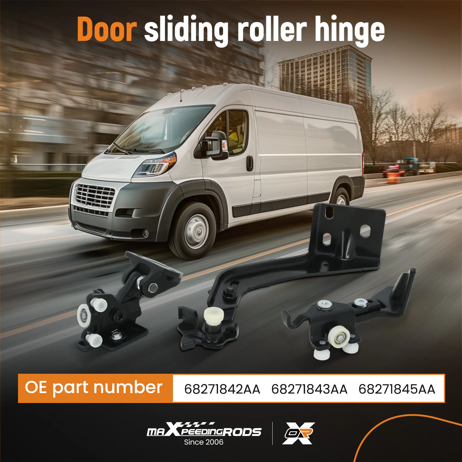

Sliding Door Roller Hinge 68271842AA 68271843AA 68271845AA Compatible for RAM ProMaster 1500 2500 3500 Van Door Parts 2014-2021