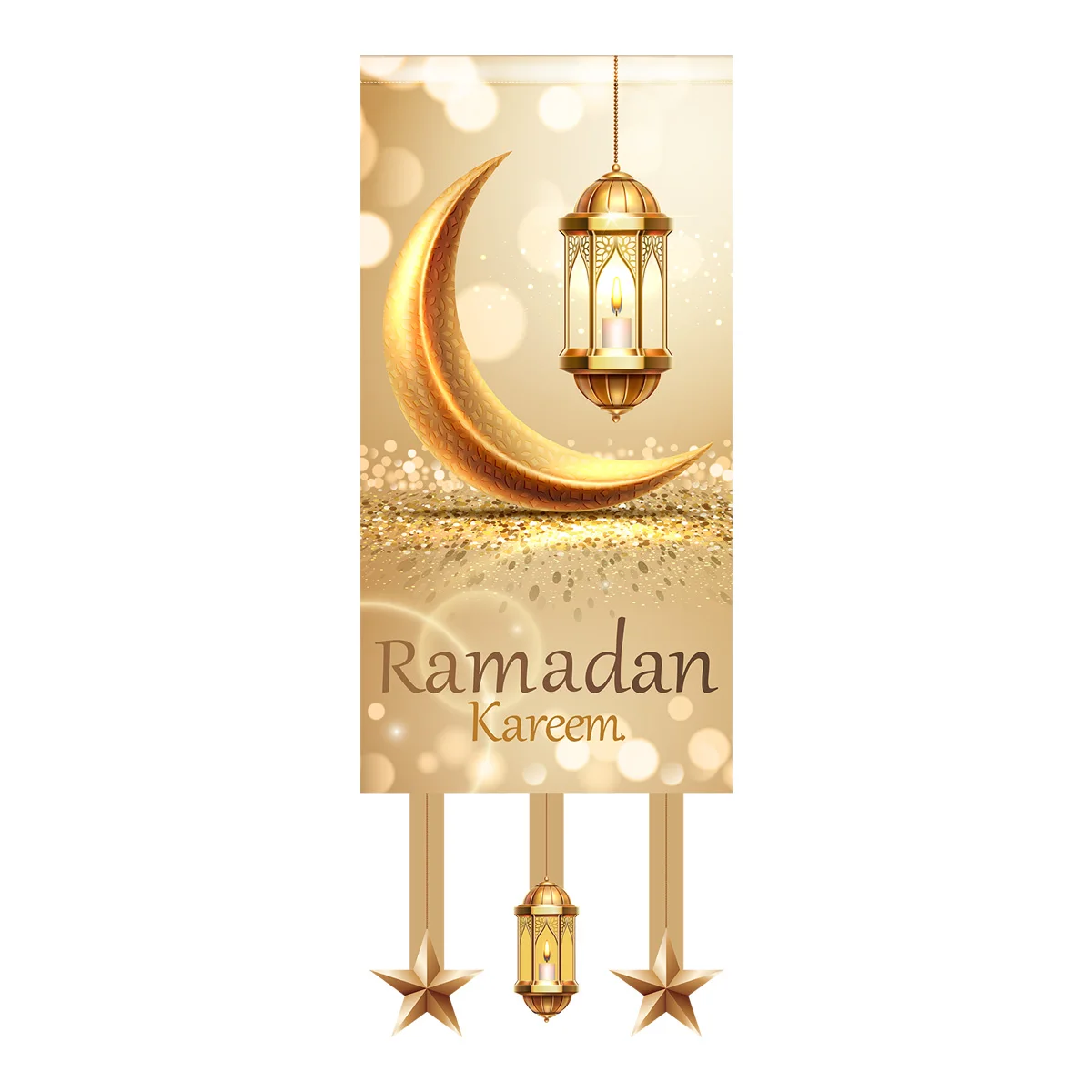 Ramadan Decoration Hanging Flag Eid Mubarak Decor 2025 for Home Islamic Muslim Party Decor Ramadan Kareem Eid Al-Fitr Gift