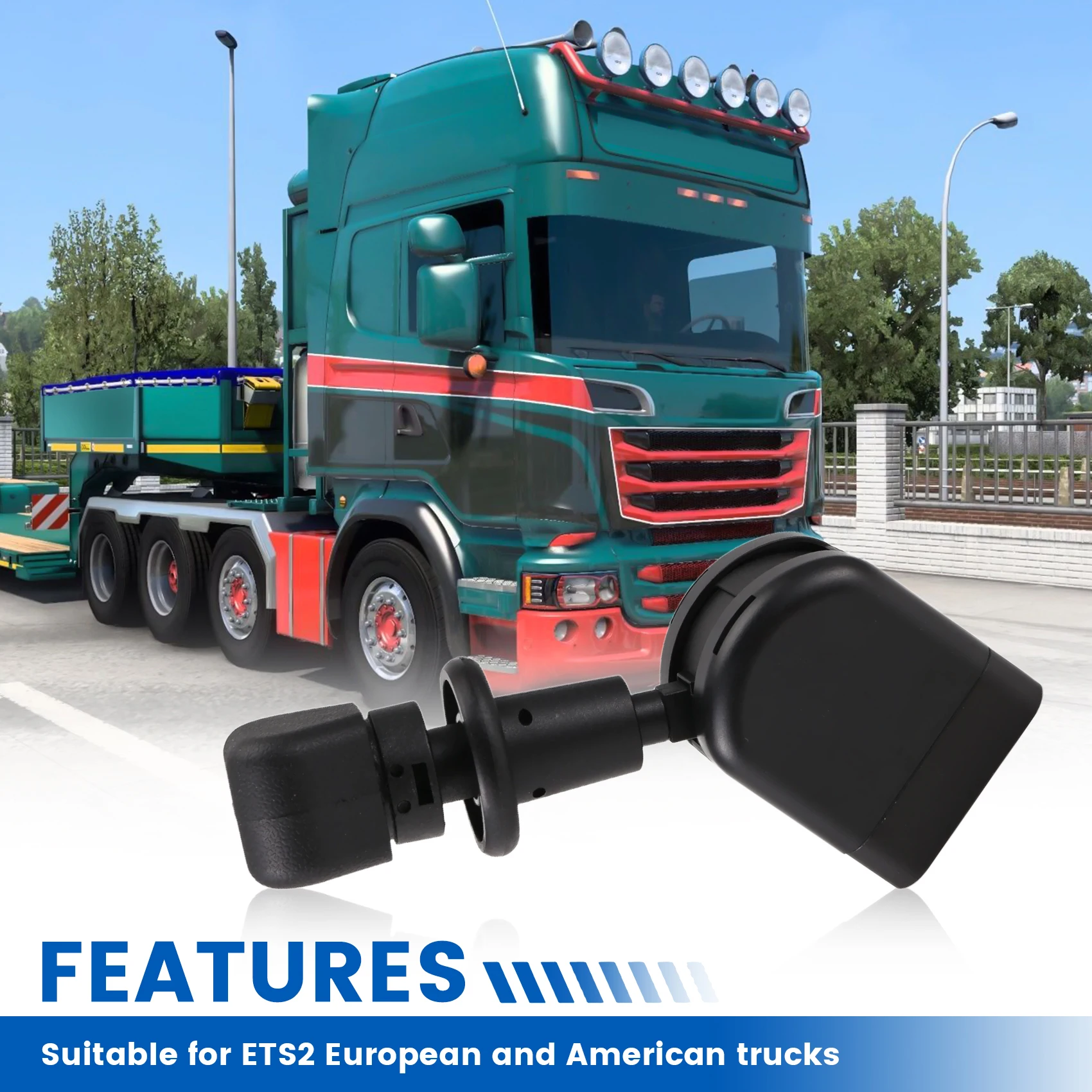 

ABQB-USB Sim Handbrake Truck Hand Brake For Logitech G27 G29 G923 THRUSTMASTER T300RS T-GT ETS2 European/American Truck Games
