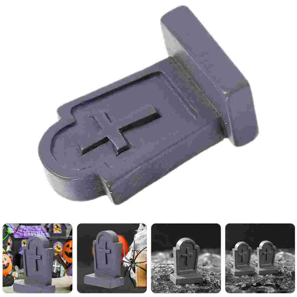 20 Pcs Micro Landscape Tombstone Halloween Decorations Tombstones Props Grave For Cemetery Resin Miniature Graves Yard