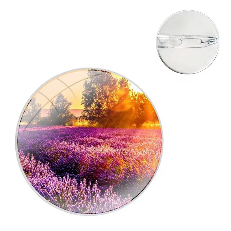 Badge Brooch Pin Accessories For Clothes Backpack Decoration gift lavender Purple flowers