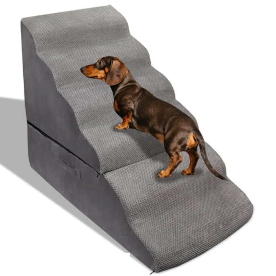 30 inch Dog Steps for Small Dogs Up to 30-36 Inch Tall High Beds, Sturdy Pet Cat Dog Ramp Ladder for Doggie, Old Cats, Kitty Gr