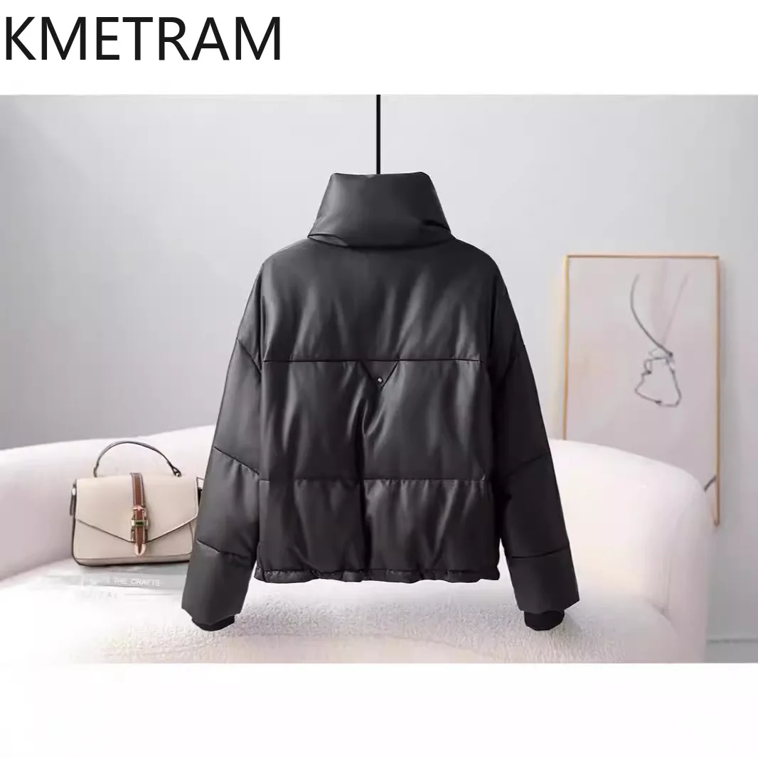 100% Sheepskin Puffer Jacket Women High Quality Genuine Leather Short Down Coats 2025 Winter Clothes Woman Пуховик Женский