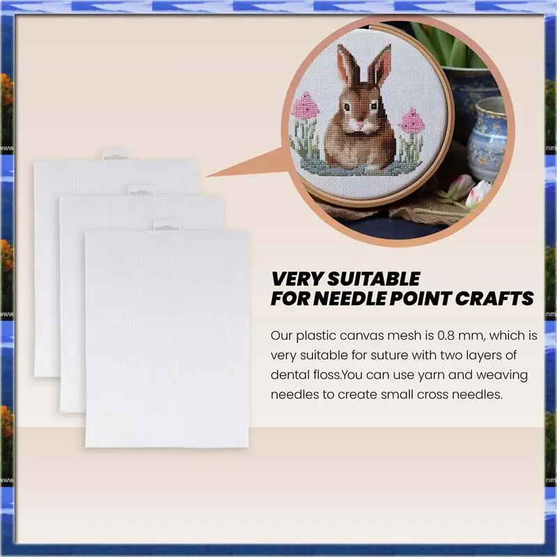 AS59 -15 قطعة 14 قطعة من صفائح القماش الشبكية البلاستيكية، قماش خياطة بلاستيكية مثقوبة، قماش شبكي بلاستيكي، متين