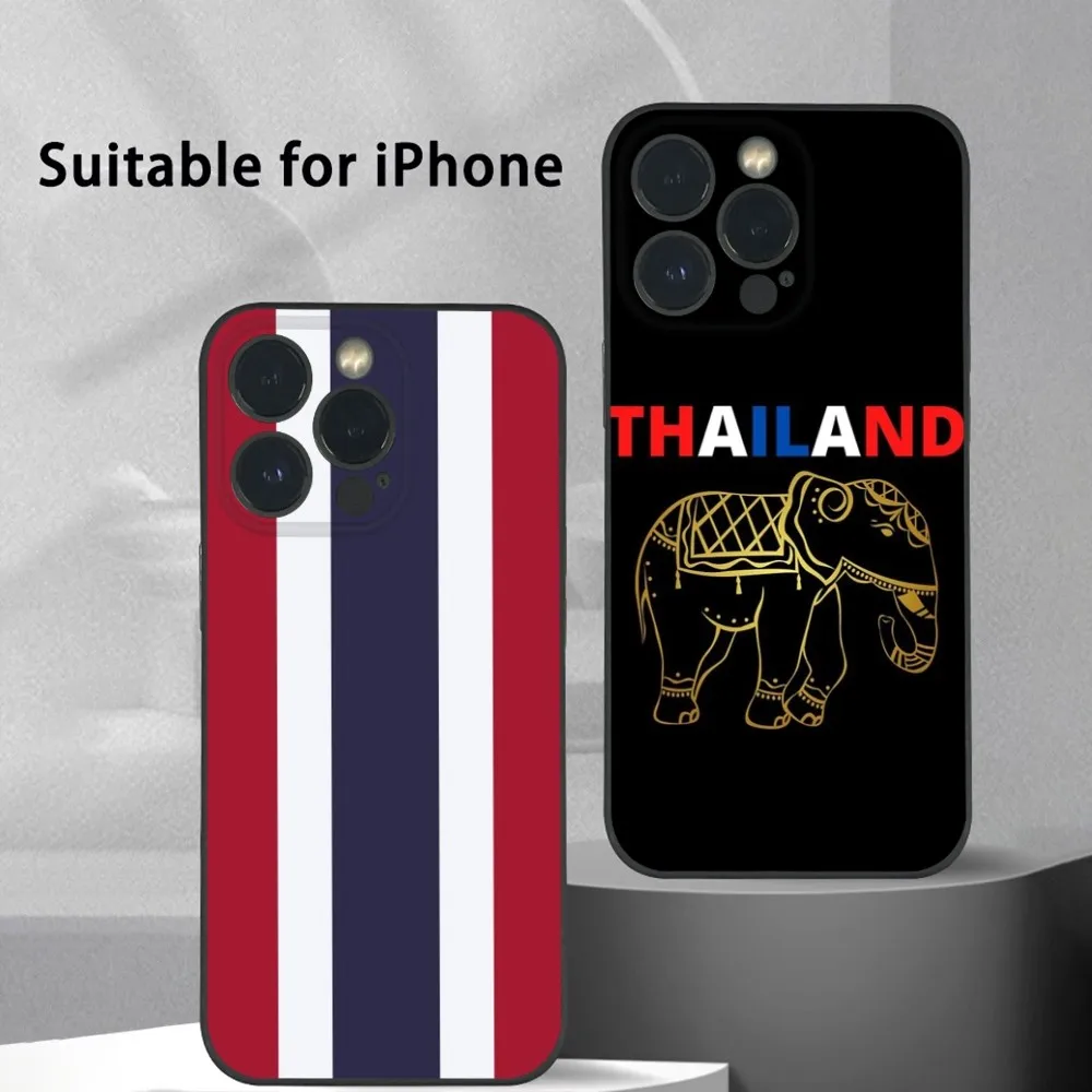 Flag Of Thailand Pattern Phone Case For IPhone 15 14 13 12 11 Pro Xs Max Mini XR X 7 8 Plus Black Frosted Soft Shell Funda