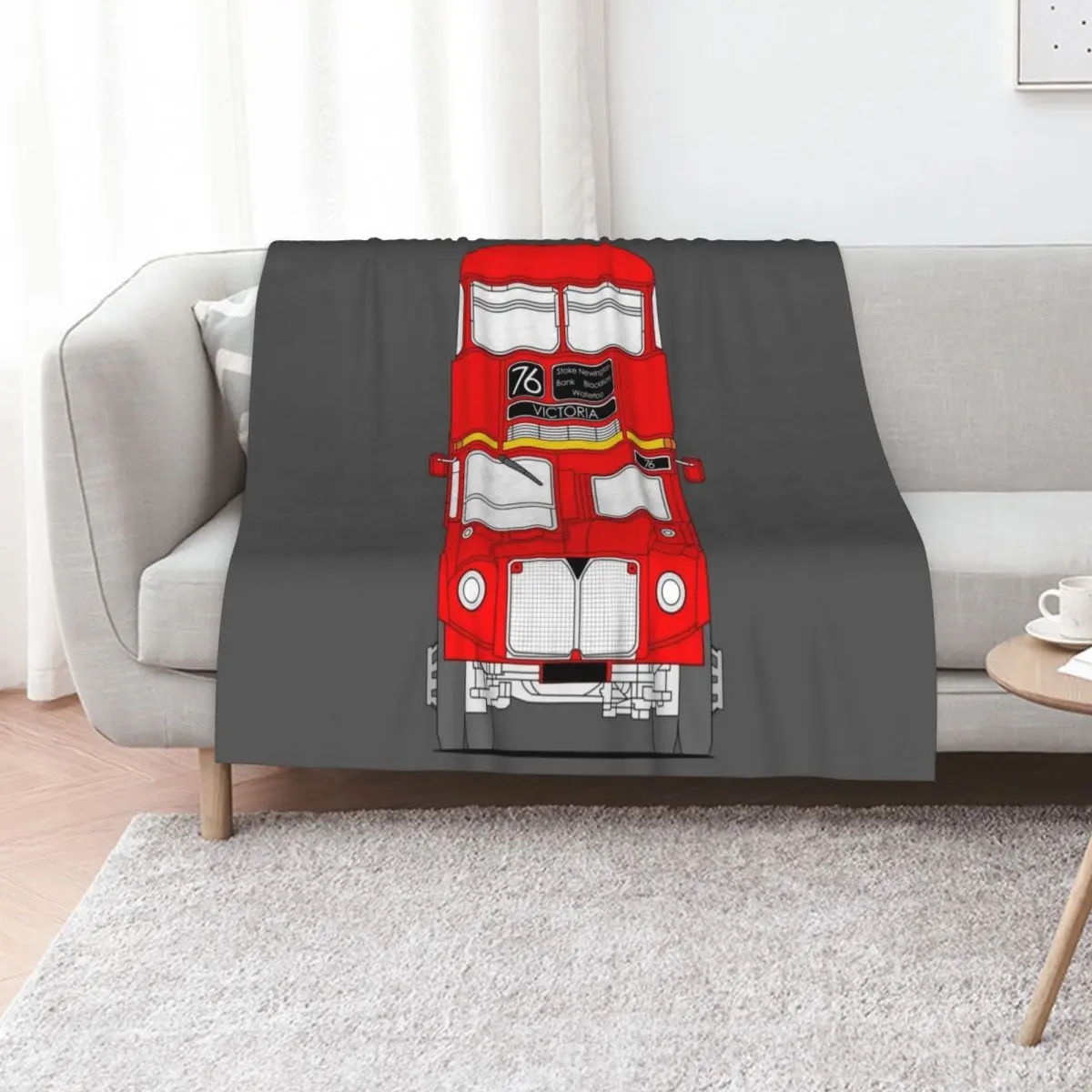 

Routemaster London Bus Throw Blanket blankets and throws Winter beds Comforter funny gift Blankets