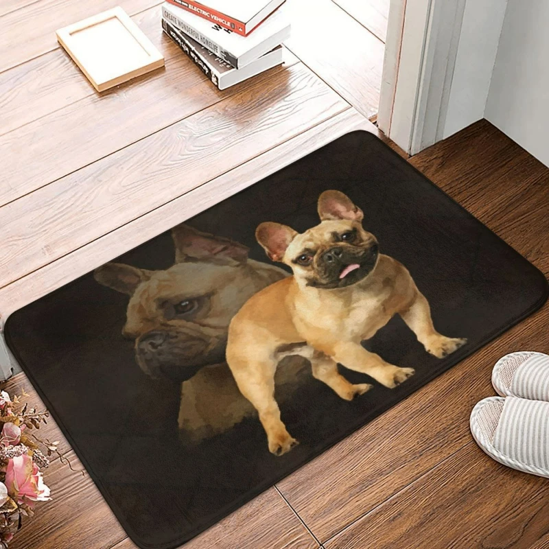 Cute Anti Slip Area Rugs French Bulldog Frenchie Dog Doormat Modern Bathroom Bedroom Entrance Floor Mat For Living Room Kitchen