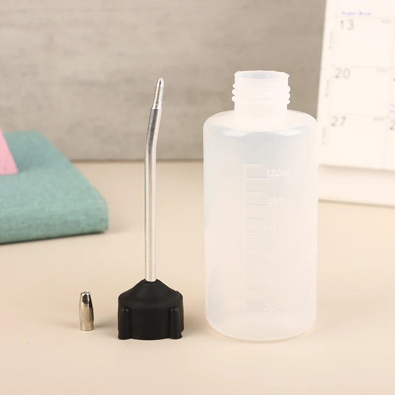 1Pc 120ml with Long Angle Spout Professional Durable Plastic Empty Tool Sewing Machine Oil Bottle Dispenser Oiler Accessories