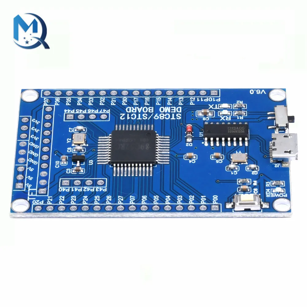 STC89C52RC Core Board Development Board 51 Microcontroller Learning Board Minimum System Board CH340 Micro USB