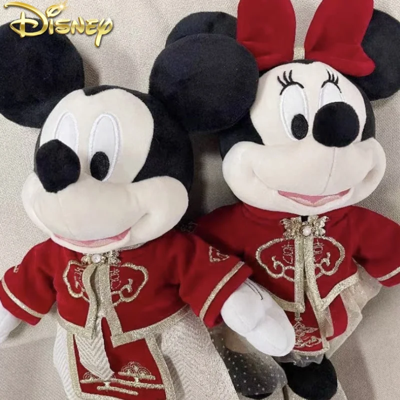 New 36cm Disney Mickey Minnie Mouse Wedding Series Cute Plush Toy Cartoon Stuffed Doll Anime Couple Souvenir Birthday Xmas Gift