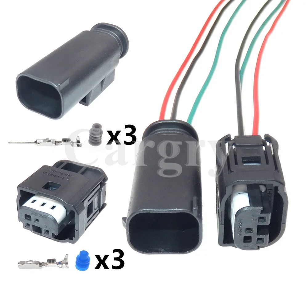

1 Set 3P 1-1452049-1 1-1452050-1 AC Assembly Car Gas Pedal Waterproof Plug for BMW Audi Auto Throttle Pedals Wire Harness Socket