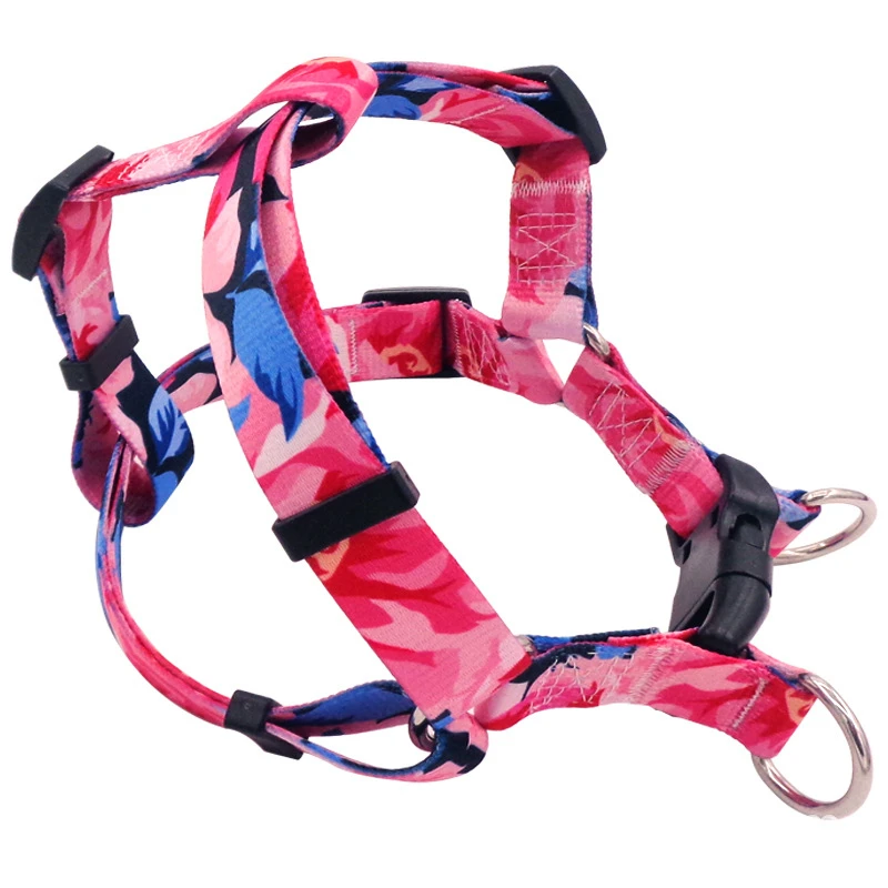 Luxury Designer Dog Harness for Chihuahua Bohemia Print Durable Walking Pet Collar Supplies Medium Big Puppy Leash Accessories