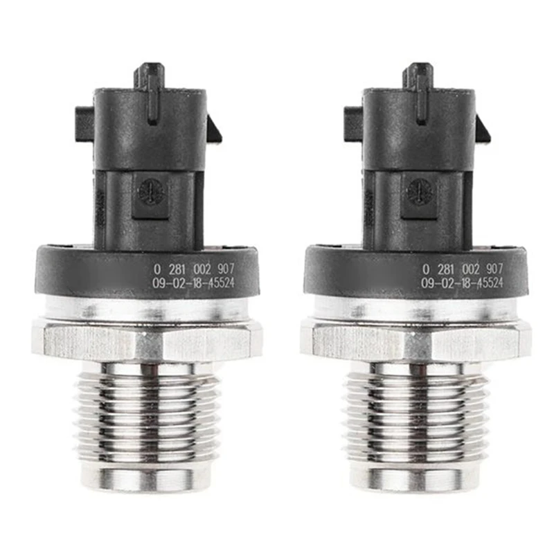 2Pcs Fuel Rail Pressure Sensor Regulator For Dodge Cummins 2002-2007 6.7L Spare Parts -Crude Oil IVECO DODGE DAF 0281006325